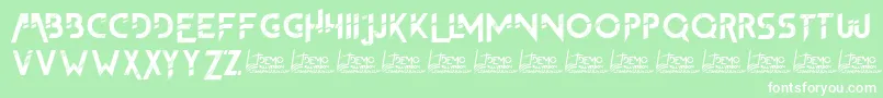 フォントTheFrontman2Demo – 緑の背景に白い文字