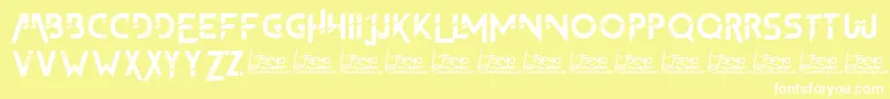 TheFrontman2Demo Font – White Fonts on Yellow Background