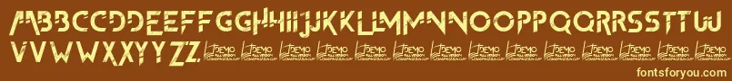 TheFrontman2Demo Font – Yellow Fonts on Brown Background