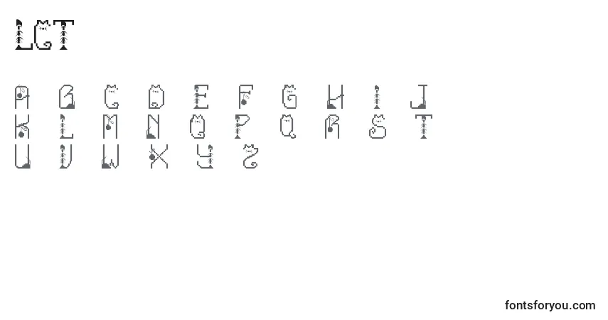 A fonte LmsCatTreats – alfabeto, números, caracteres especiais