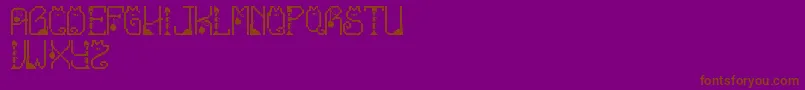 Fonte LmsCatTreats – fontes marrons em um fundo roxo