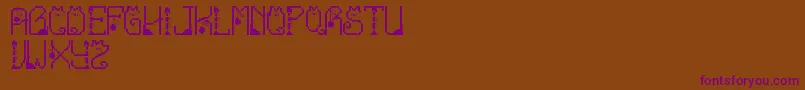 LmsCatTreats Font – Purple Fonts on Brown Background