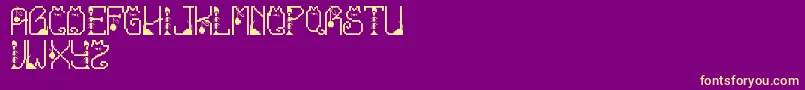 LmsCatTreats Font – Yellow Fonts on Purple Background