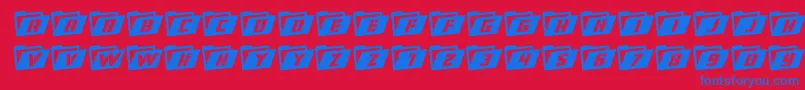 Eyesonlyrotal Font – Blue Fonts on Red Background