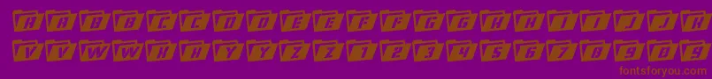 Eyesonlyrotal Font – Brown Fonts on Purple Background