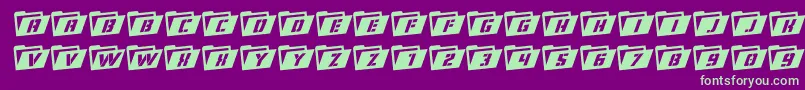 Eyesonlyrotal Font – Green Fonts on Purple Background