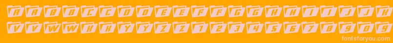 More about Eyesonlyrotal Font Eyesonlyrotal Font – Pink Fonts on Orange Background