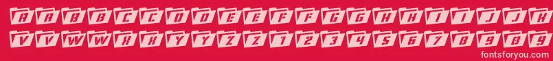 Eyesonlyrotal Font – Pink Fonts on Red Background