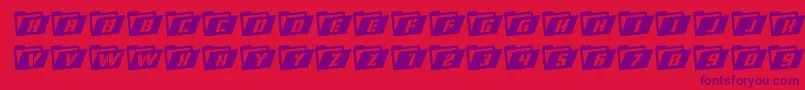 Eyesonlyrotal Font – Purple Fonts on Red Background