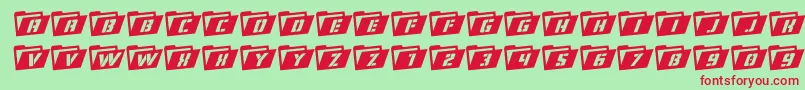 Eyesonlyrotal Font – Red Fonts on Green Background