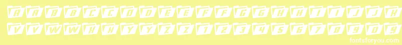 Eyesonlyrotal Font – White Fonts on Yellow Background