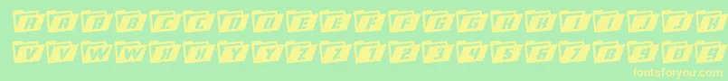 Eyesonlyrotal-fontti – keltaiset fontit vihreällä taustalla