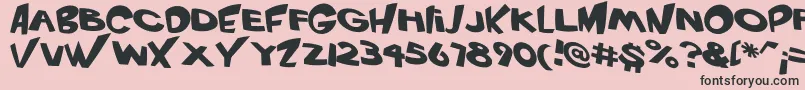 Шрифт VtcScreamitloudRegular – чёрные шрифты на розовом фоне