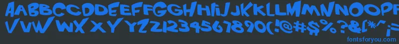 VtcScreamitloudRegular Font – Blue Fonts on Black Background