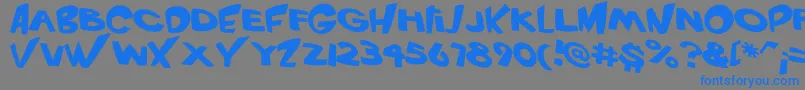 VtcScreamitloudRegular Font – Blue Fonts on Gray Background