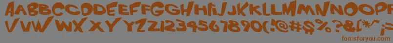 VtcScreamitloudRegular Font – Brown Fonts on Gray Background