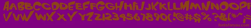 VtcScreamitloudRegular Font – Brown Fonts on Purple Background