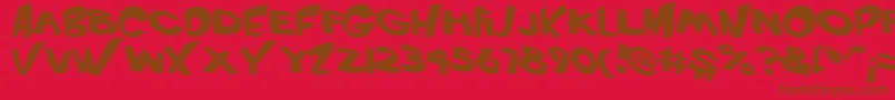 VtcScreamitloudRegular Font – Brown Fonts on Red Background