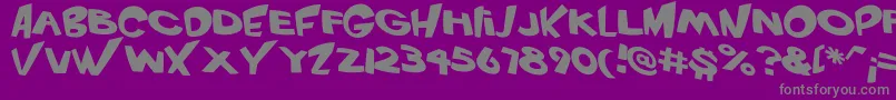 Police VtcScreamitloudRegular – polices grises sur fond violet