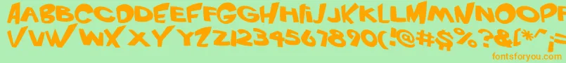 More about VtcScreamitloudRegular Font VtcScreamitloudRegular Font – Orange Fonts on Green Background