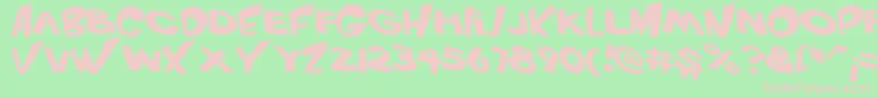 VtcScreamitloudRegular Font – Pink Fonts on Green Background