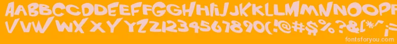 More about VtcScreamitloudRegular Font VtcScreamitloudRegular Font – Pink Fonts on Orange Background
