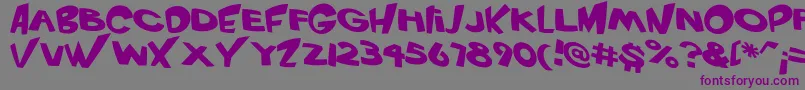 VtcScreamitloudRegular Font – Purple Fonts on Gray Background