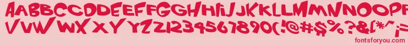 VtcScreamitloudRegular Font – Red Fonts on Pink Background