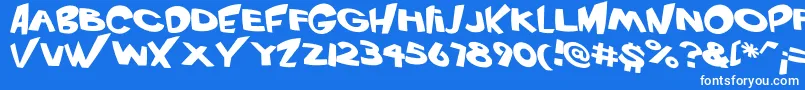 VtcScreamitloudRegular Font – White Fonts on Blue Background
