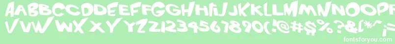 VtcScreamitloudRegular Font – White Fonts on Green Background