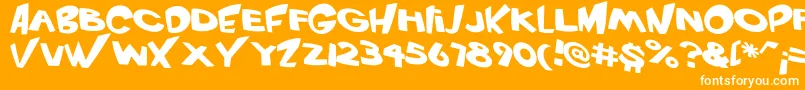 VtcScreamitloudRegular Font – White Fonts on Orange Background