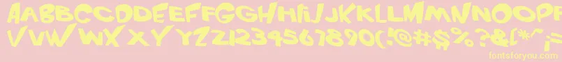 VtcScreamitloudRegular Font – Yellow Fonts on Pink Background