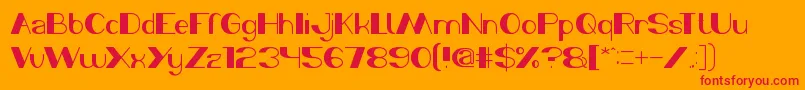 MorningSunshine Font – Red Fonts on Orange Background