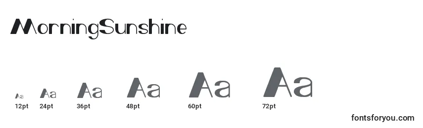 MorningSunshine Font Sizes