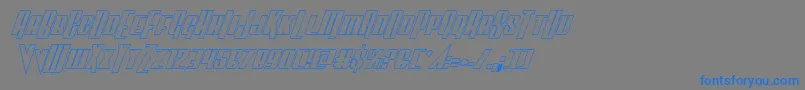 Vindicatoroutital Font – Blue Fonts on Gray Background