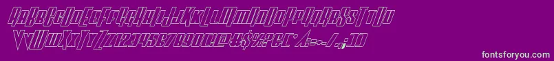 Vindicatoroutital Font – Green Fonts on Purple Background