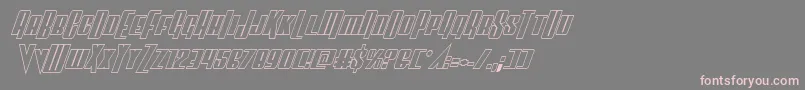 Vindicatoroutital Font – Pink Fonts on Gray Background