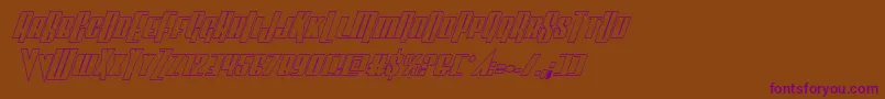 Vindicatoroutital Font – Purple Fonts on Brown Background