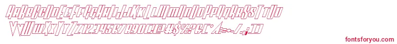 Vindicatoroutital Font – Red Fonts on White Background