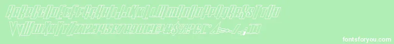 Vindicatoroutital Font – White Fonts on Green Background