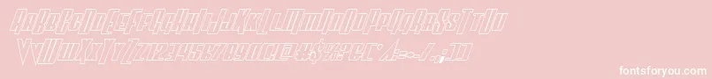 Vindicatoroutital-Schriftart – Weiße Schriften auf rosa Hintergrund