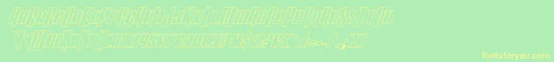 Vindicatoroutital Font – Yellow Fonts on Green Background