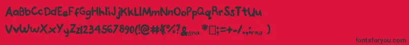 Joannedeoxyribose Font – Black Fonts on Red Background