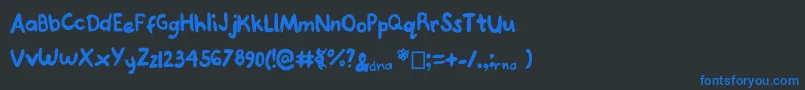 Joannedeoxyribose Font – Blue Fonts on Black Background