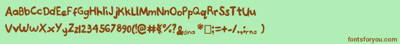 Joannedeoxyribose Font – Brown Fonts on Green Background