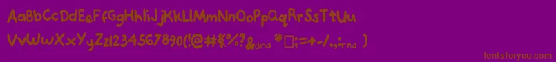 Joannedeoxyribose Font – Brown Fonts on Purple Background