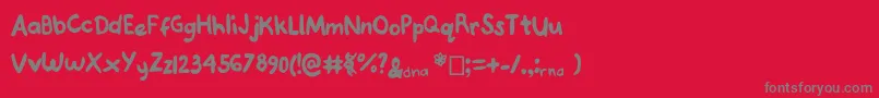 Joannedeoxyribose Font – Gray Fonts on Red Background