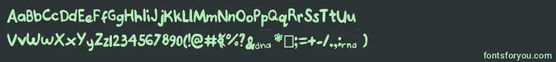 Joannedeoxyribose Font – Green Fonts on Black Background