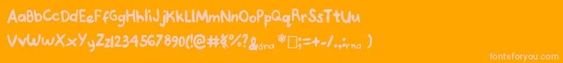 Joannedeoxyribose Font – Pink Fonts on Orange Background