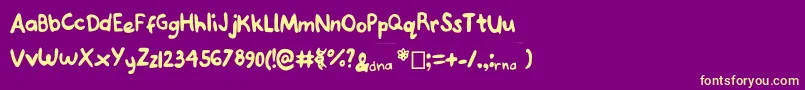 Joannedeoxyribose Font – Yellow Fonts on Purple Background